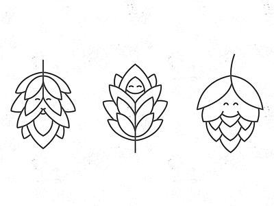 Hoptimist Acres beer brewery hops illustration logo