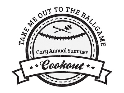 Cookout badge banner baseball cary cookout grill spatula