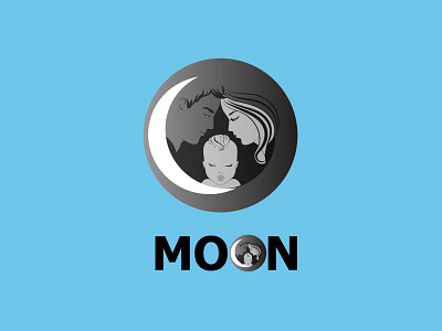 Moon logo branding design graphic design logo
