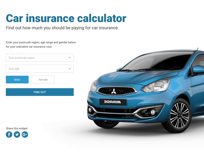 Daily UI #004 - calculator calculator car car insurance dailyui dropdown form gif insurance
