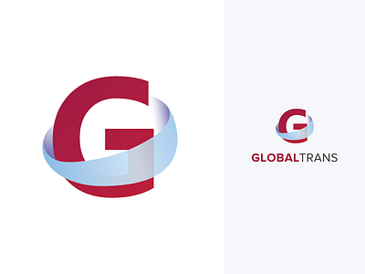 GlobalTrans - Logo Design g global gradient logistics logistics company logo logo design transport
