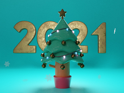 2021 2021 3dmodel design happy new year illustration typography