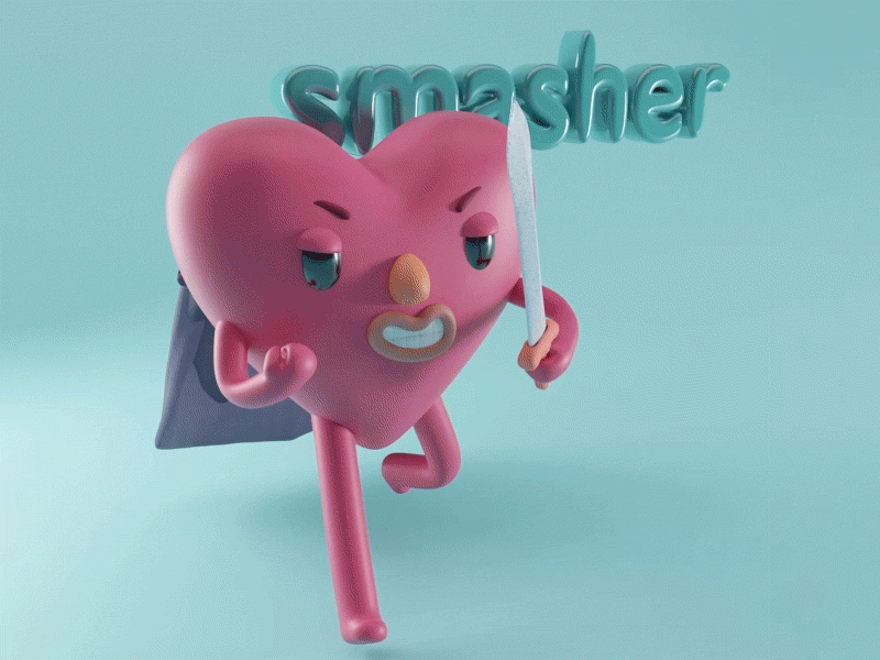 Happy valentine's Day! 3dmodeling animation cartoon character characterdesign design heart illustration typography velantinesday