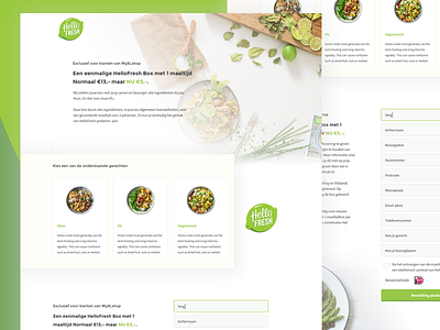 Hellofresh one meal box app branding clean design flat ui web website