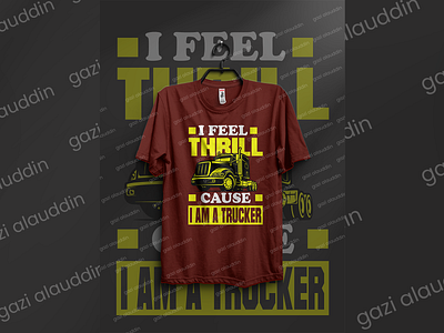 Trucker t-shirt design brand identity design graphic design illustration t shirt trucker t shirt tshirt design tshirt designs tshirt lover typography typography t shirt typography t shirt