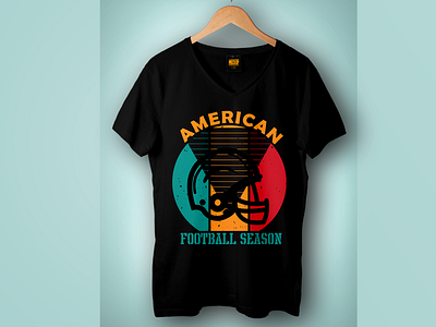 American football season t shirt design football banner