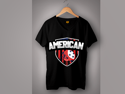 American football logo t shirt design football banner