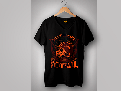 Championship American football t shirt design football banner