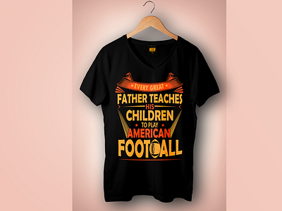 Every great father teaches his children to play football t shirt football banner