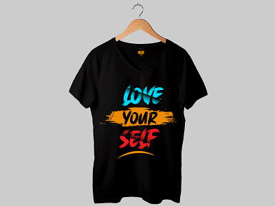 Love yourself Urban motivational t shirt design