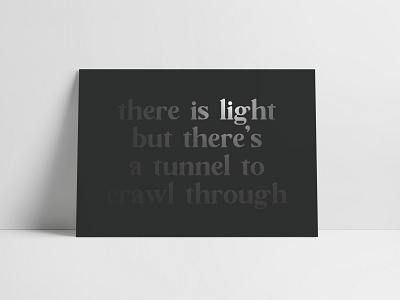 There is Light Print - Frightened Rabbit Print design screen print typography
