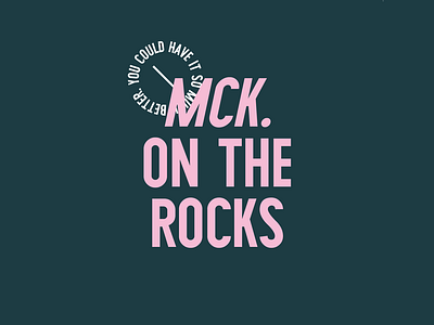 MCK On The Rocks Branding banner business card design icon logo typography vector