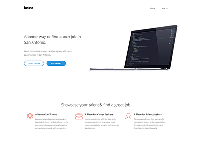 Homepage Design clean laptop simple white
