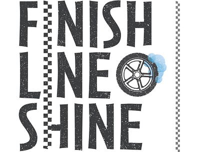 Finish Line Shine branding car design graphic design illustration logo vector