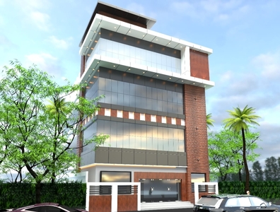 G+3 COMMERCIAL BUILDING 3D ELEVATION DESIGN by KRISH DESIGN SOLUTION on ...