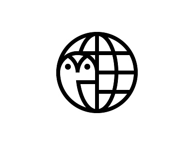 Consultancy Firm bird branding circle consultancy geometric globe icon identity illustration logo mark monoline owl symbol