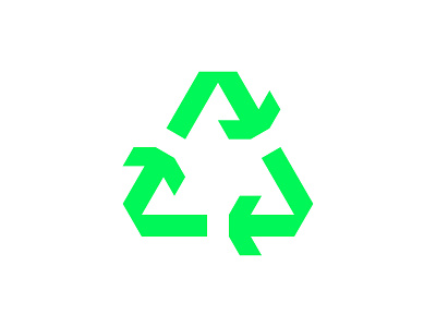 Recycle Symbol arrows branding eco environment geometric green icon logo mark monoline recycle redesign symbol