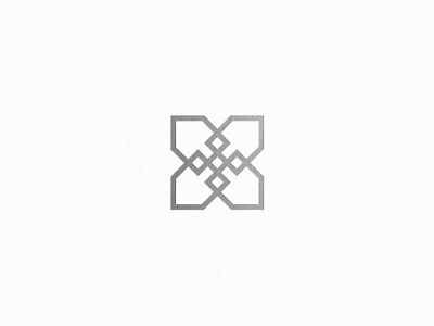 X Logomark arrows branding corporate foil geometry logo mark silver symbol x