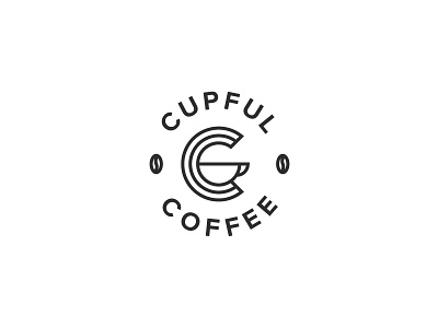 Cupful Coffee c cafe coffee coffee shop coffeebeans cup logo mark name naming symbol