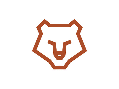 Big Brown bear branding brown identity logo mark monoline symbol
