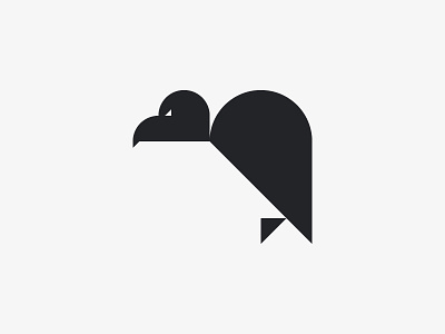 Vulture bird branding geometric identity logo mark shapes symbol vulture