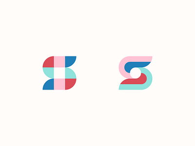 S branding developer identity logo mark pastel pink s symbol theme web