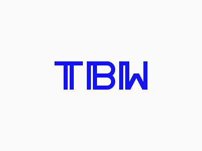 TBW branding construction custom engineering identity lettermark logo mark monoline type