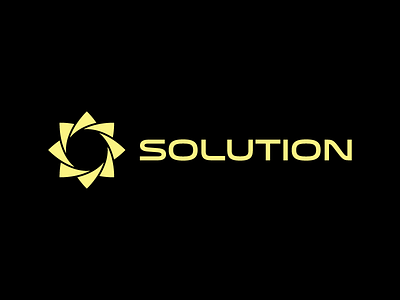 Solution branding futuristic geometric logo renewable energy retro solar spiral sun symbol
