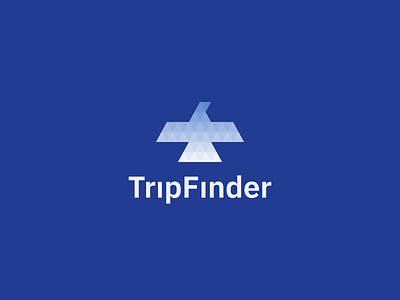 TripFinder app bird booking branding geometric icon ios logo t travel ui ux