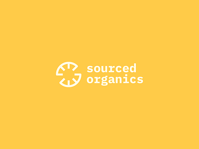 Sourced Organics branding food healthy icon juice logo monoline natural organic s sun