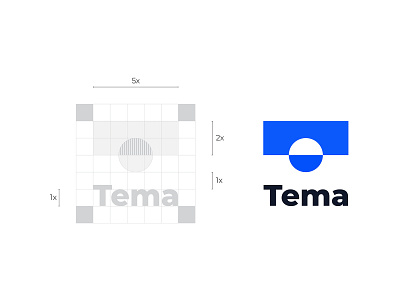 Grid Logo - TEMA blue brand branding design dribbble geometric geometric design graphic design grid grid layout grid logo letter t logo logo design logo design concept logotype symbol tema