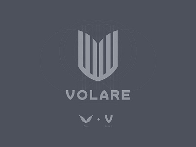 Grid logo Volare brand branding design dribbble geometric graphic design grid layout logo logo design symbol