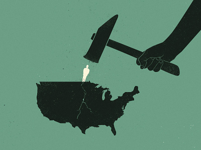 United States? broken conceptual illustration politics president