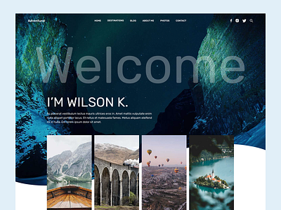 Adventural | Creative & Elegant Travel Blog blog creative blog design figma figma template site template travel travel blog travel blog design ui design uiux web design web development website website design