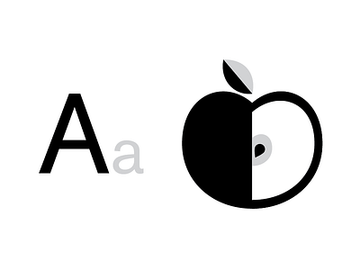 A is for Apple alphabet illustration typography