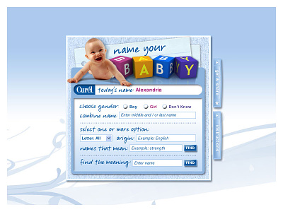 Baby Naming Widget baby baby names desktop widget lotion pregnancy stretch marks widget