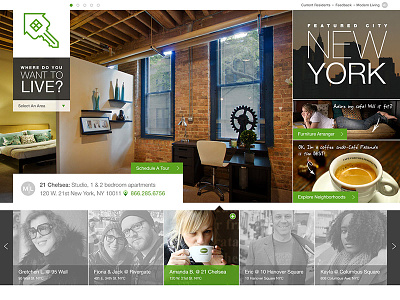 Initial Concept Comps apartments mobile residents responsive design user interface