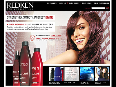 Hair Product e-Commerce Web Site Concepts 