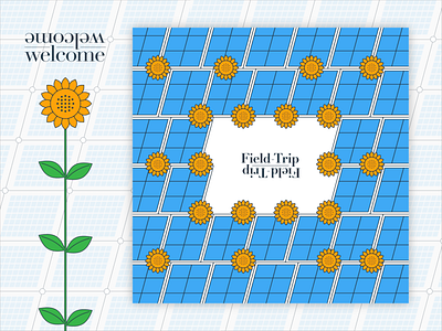 Field-Trip artwork branding design energy graphic illustration renewable energy solar solar panel sunflower