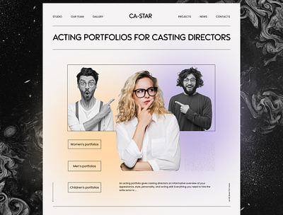 Concept of a website where casting managers meet actors branding concept design graphic design inhensweb ui website