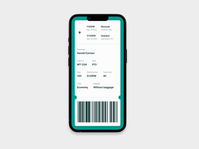 #DailyUI #024 challenge | Boarding Pass |