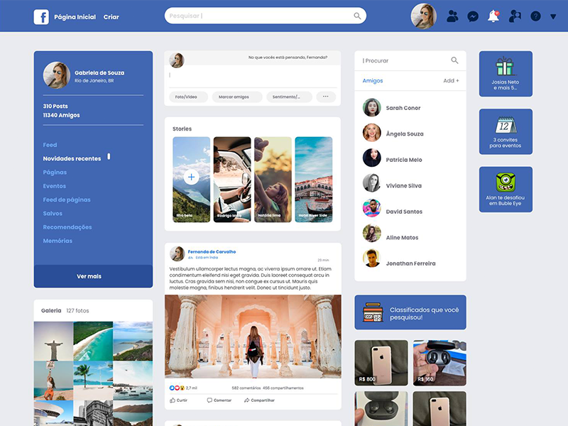 Facebook Ui Design By Wander On Dribbble