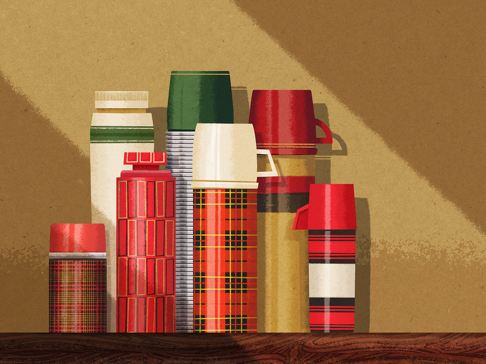 192 Retro Plaid Thermos Images, Stock Photos, 3D objects