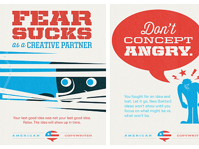 American Copywriter Posters anger blinds illustration noir