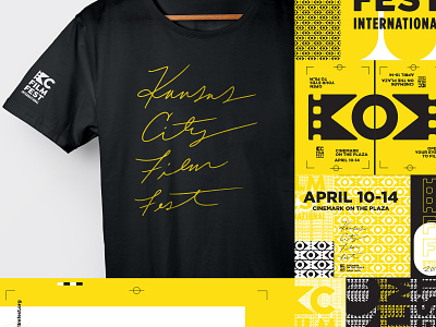 KC Film Fest 2019 cursive festival film movies pattern posters script t-shirt texture