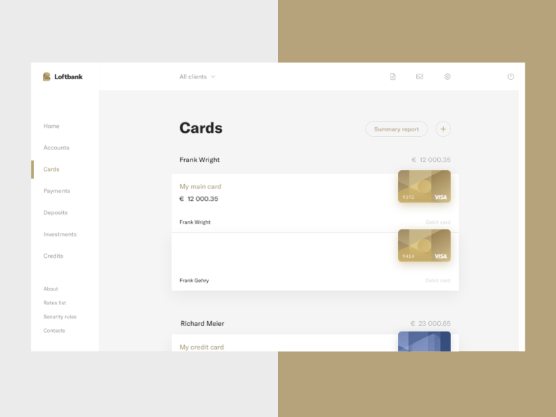 Loftbank: Card Interaction