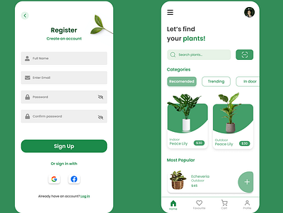 A Plant Buying App app design ui ux