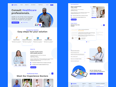 Medical Landing Page design health landing page medical product design ui user experience user interface ux