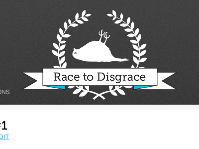 Race to Disgrace #3 helvetica neue museo slab web website
