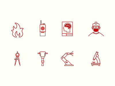 Education Icons drawing icons illustration line medical robot thick trade